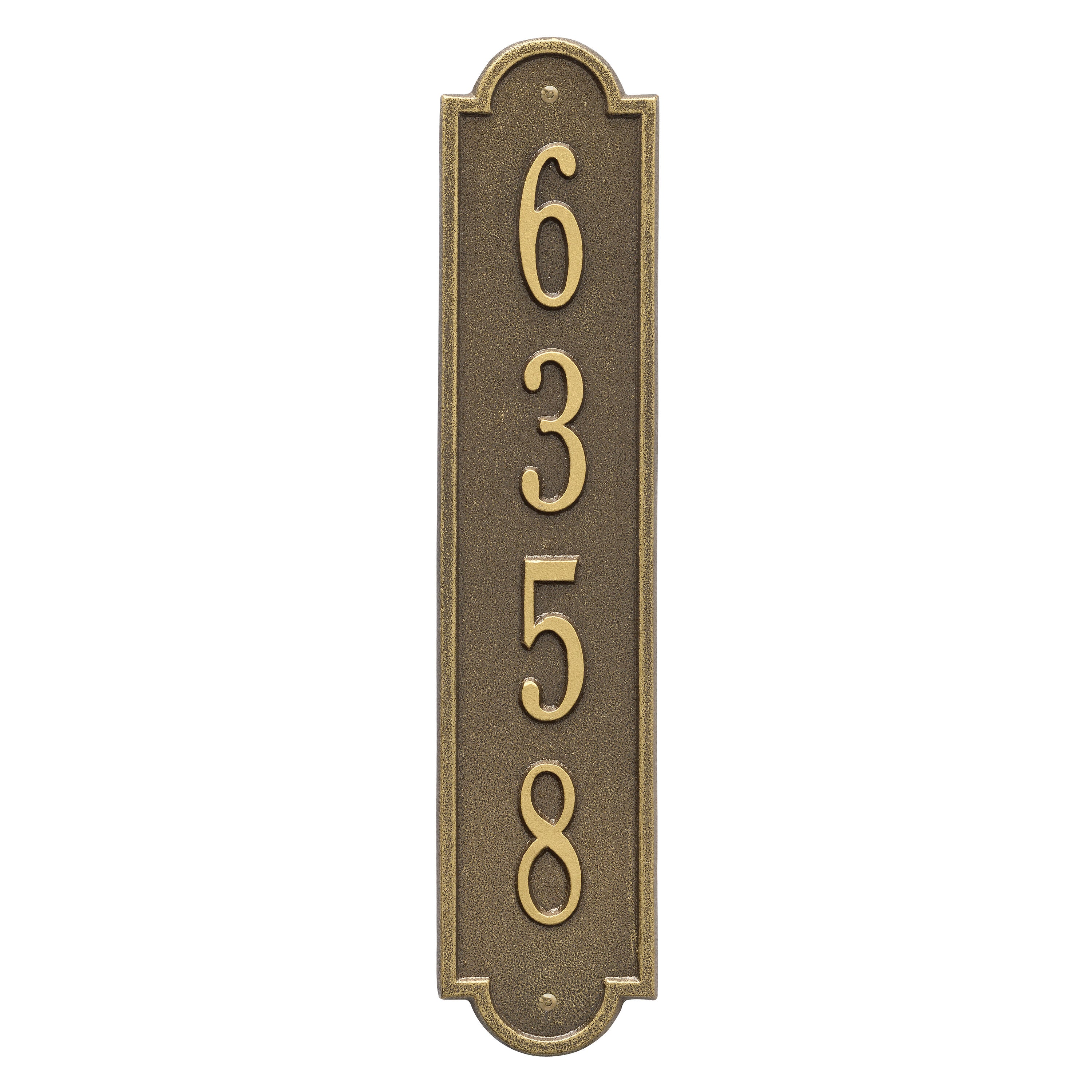 Richmond Vertical Standard Wall Address Plaque
