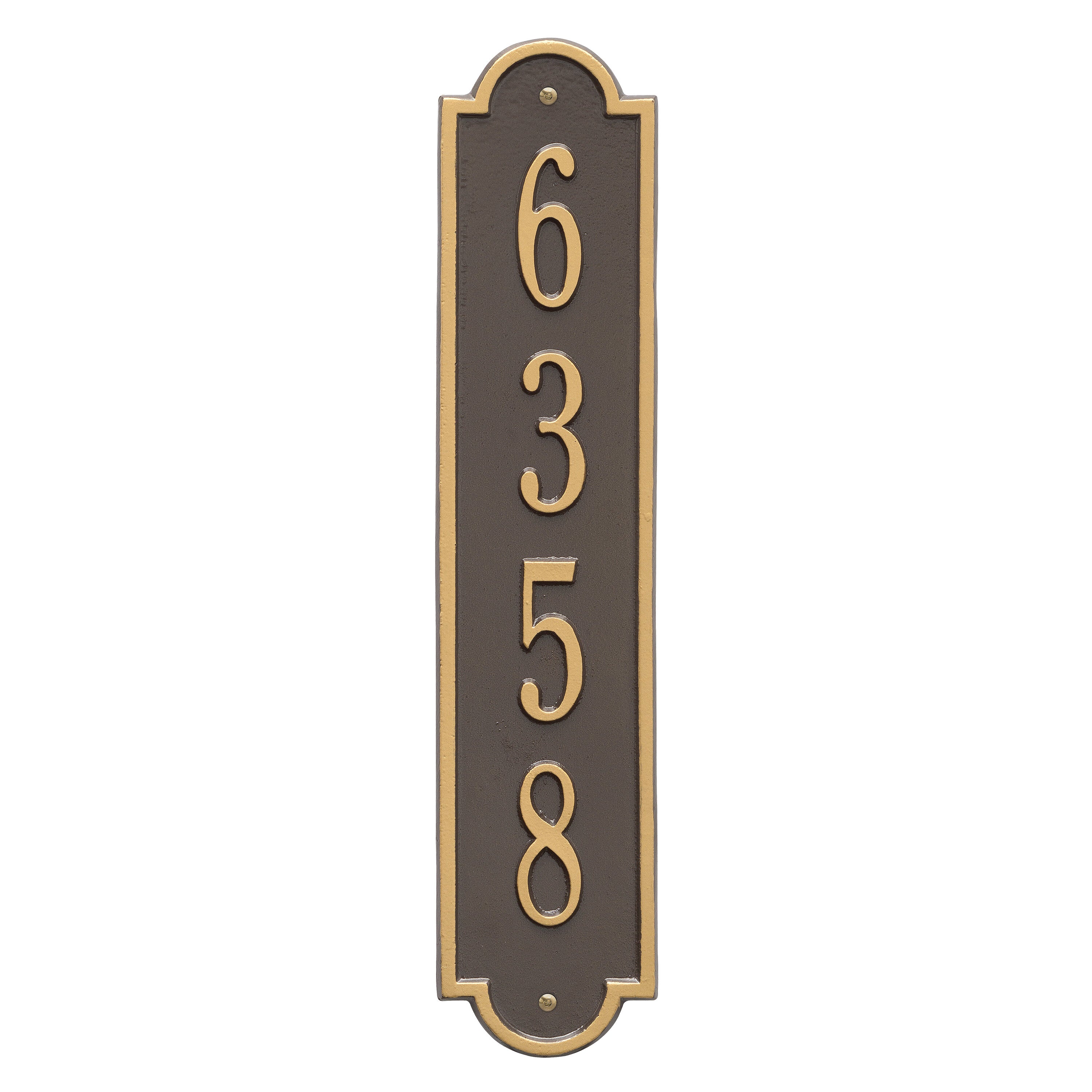 Richmond Vertical Standard Wall Address Plaque