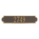 Richmond Horizontal Wall Address Plaque
