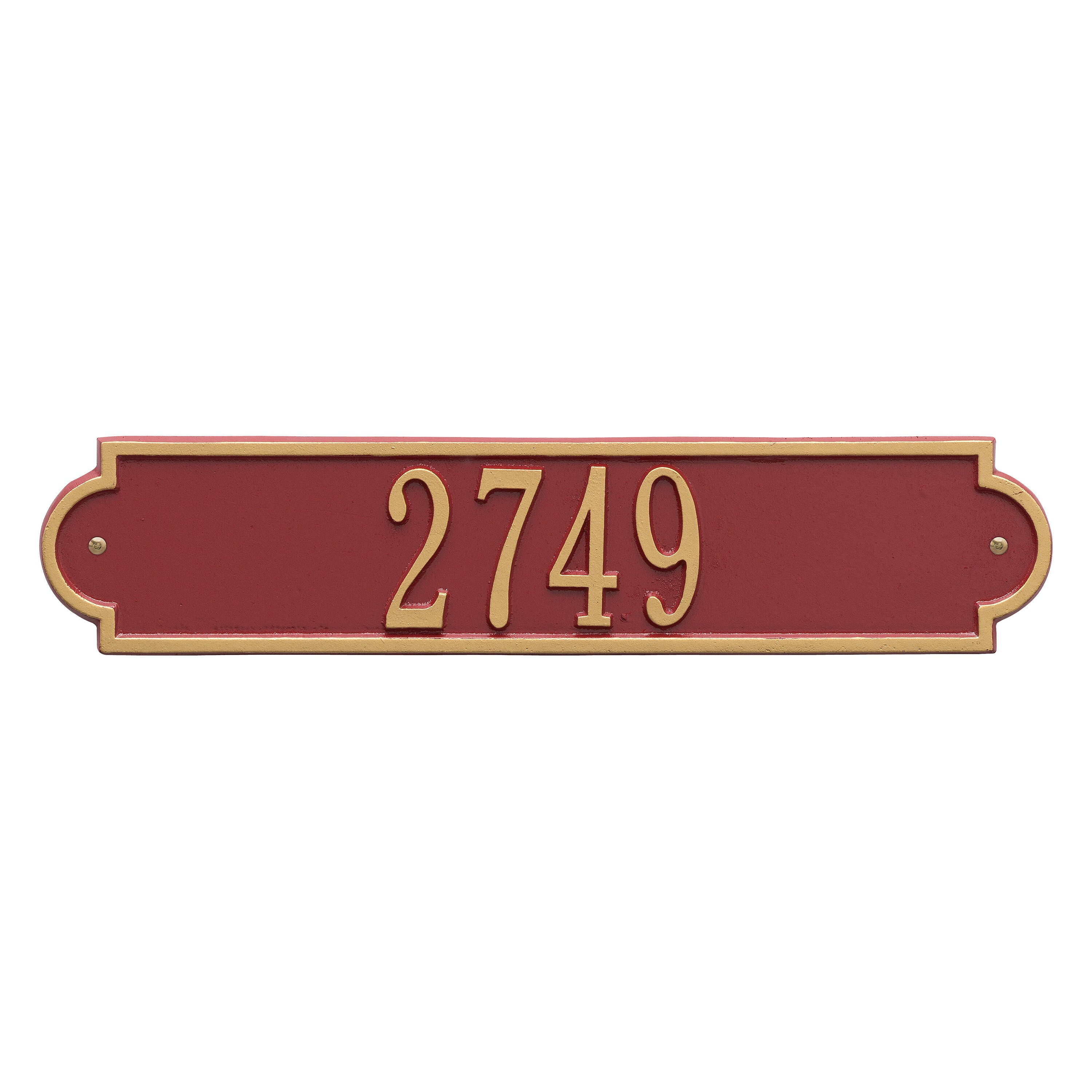 Richmond Horizontal Wall Address Plaque