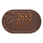 Woodridge Bird Oval Wall Address Plaque