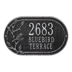 Woodridge Bird Oval Wall Address Plaque