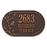 Woodridge Bird Oval Wall Address Plaque