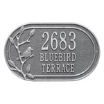 Woodridge Bird Oval Wall Address Plaque