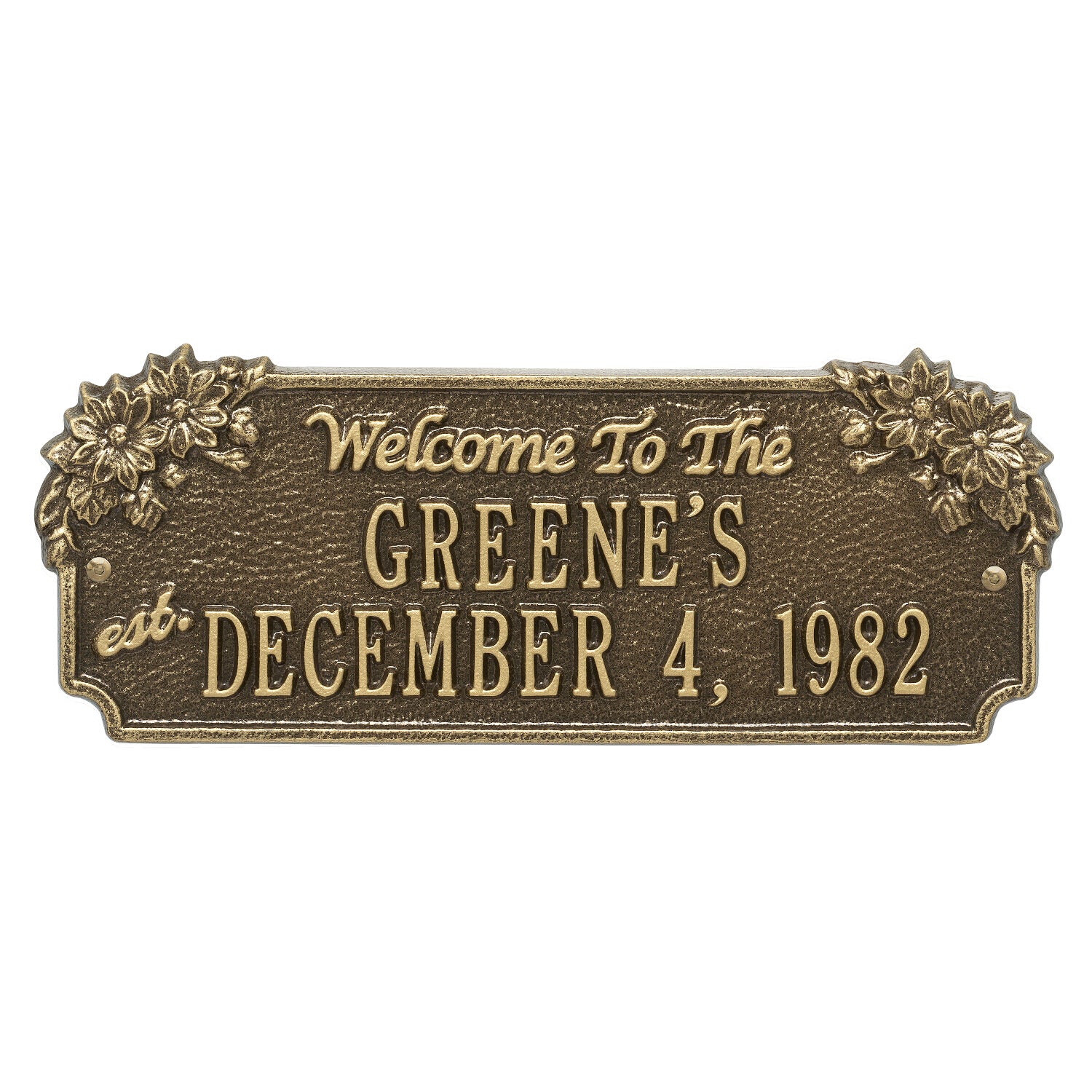 Daisy Welcome Anniversary Plaque