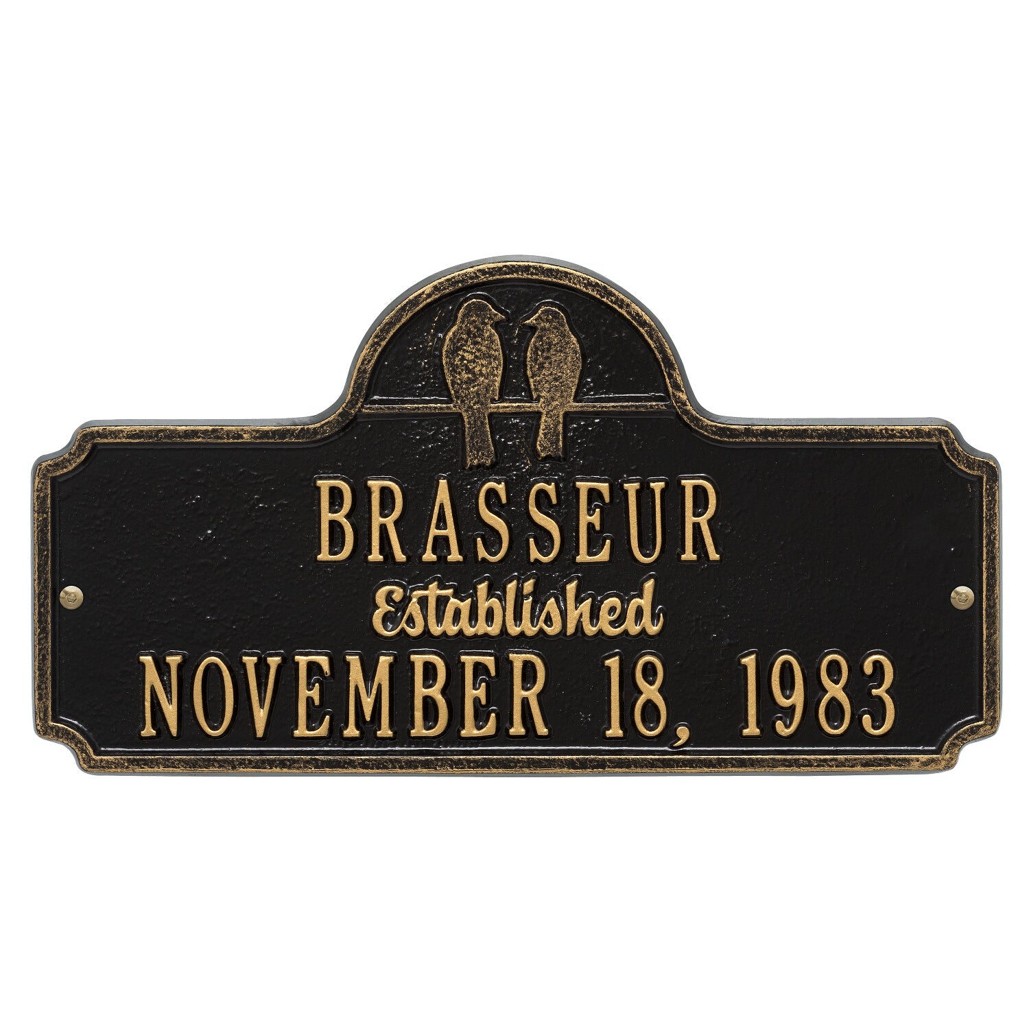 Love Birds Wedding or Anniversary Plaque