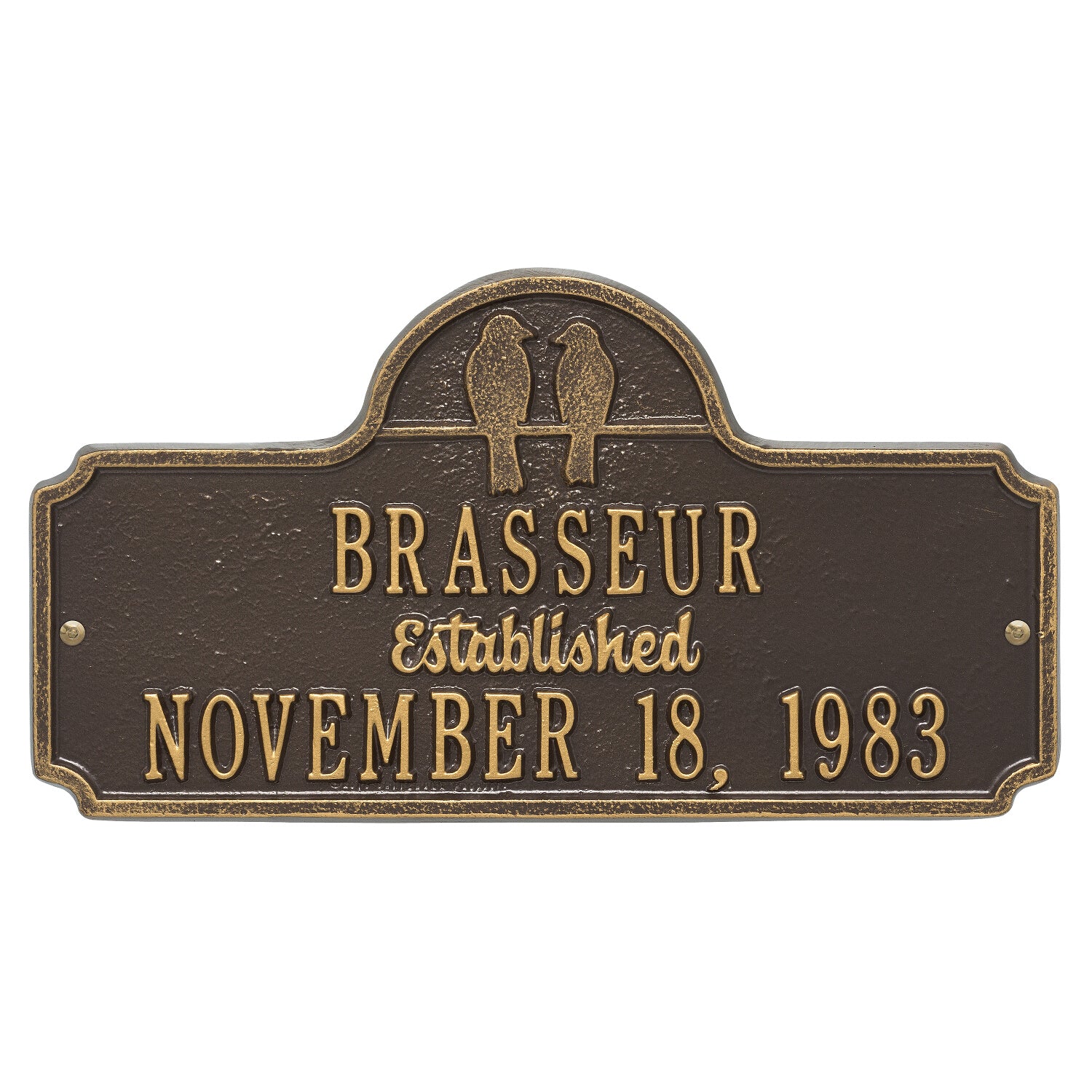 Love Birds Wedding or Anniversary Plaque