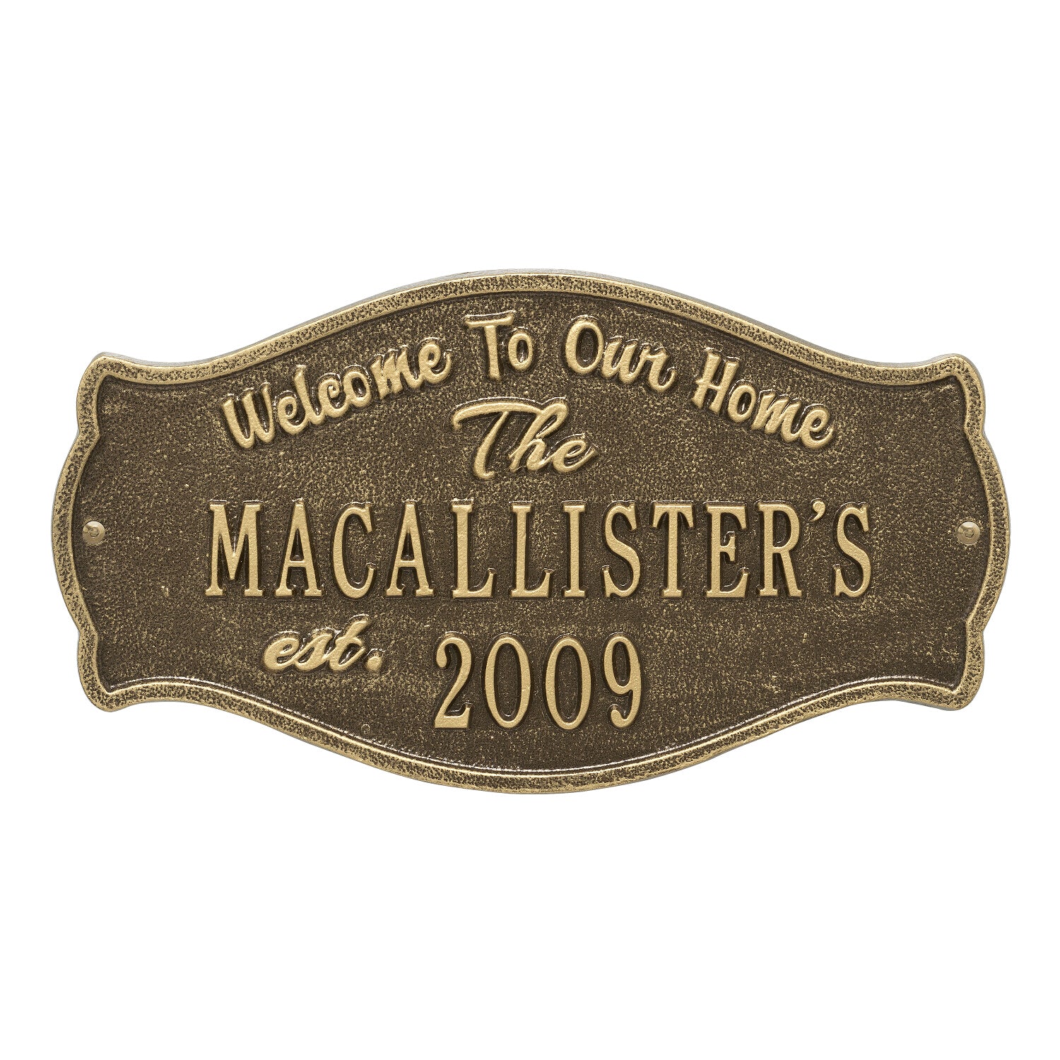 Fluted Arch Welcome Anniversary Plaque
