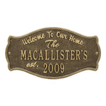 Fluted Arch Welcome Anniversary Plaque