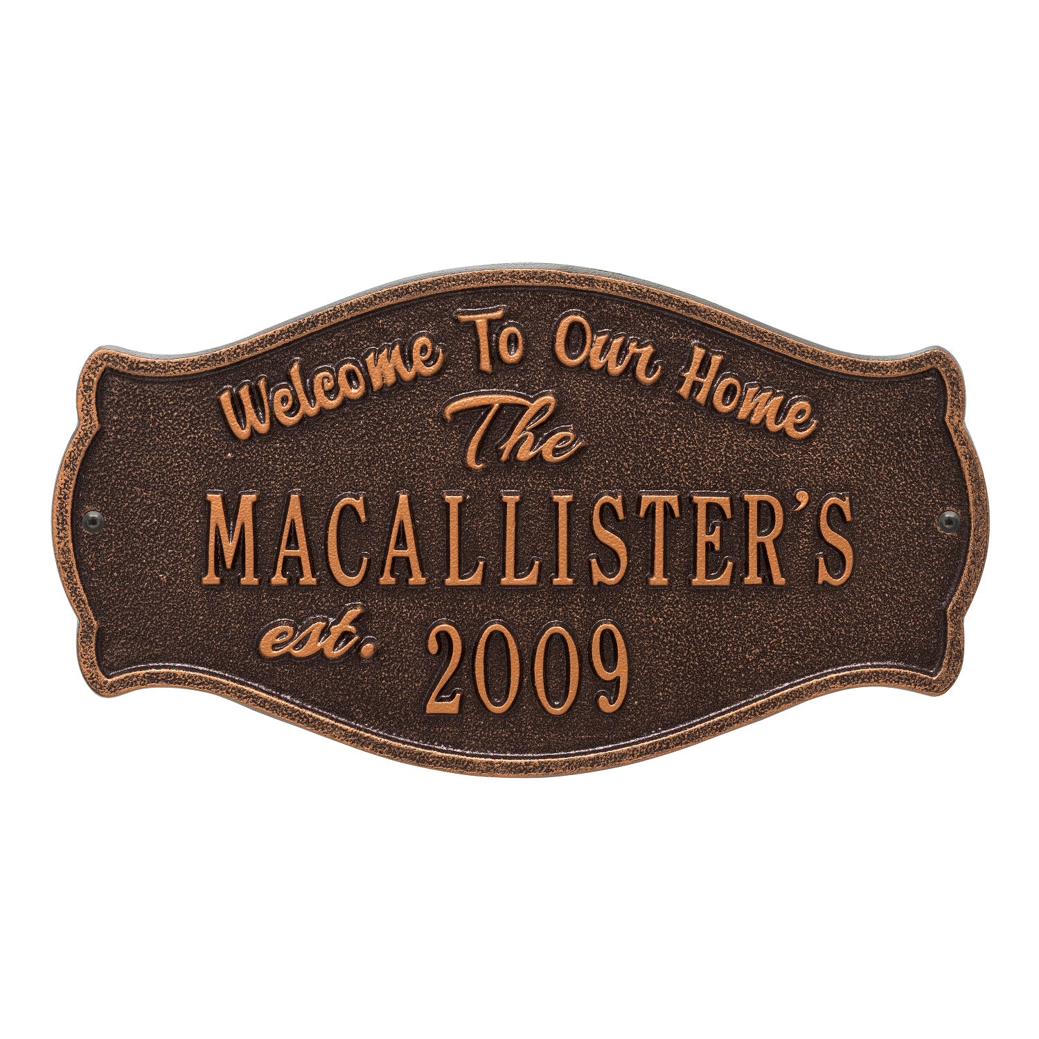 Fluted Arch Welcome Anniversary Plaque