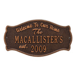 Fluted Arch Welcome Anniversary Plaque