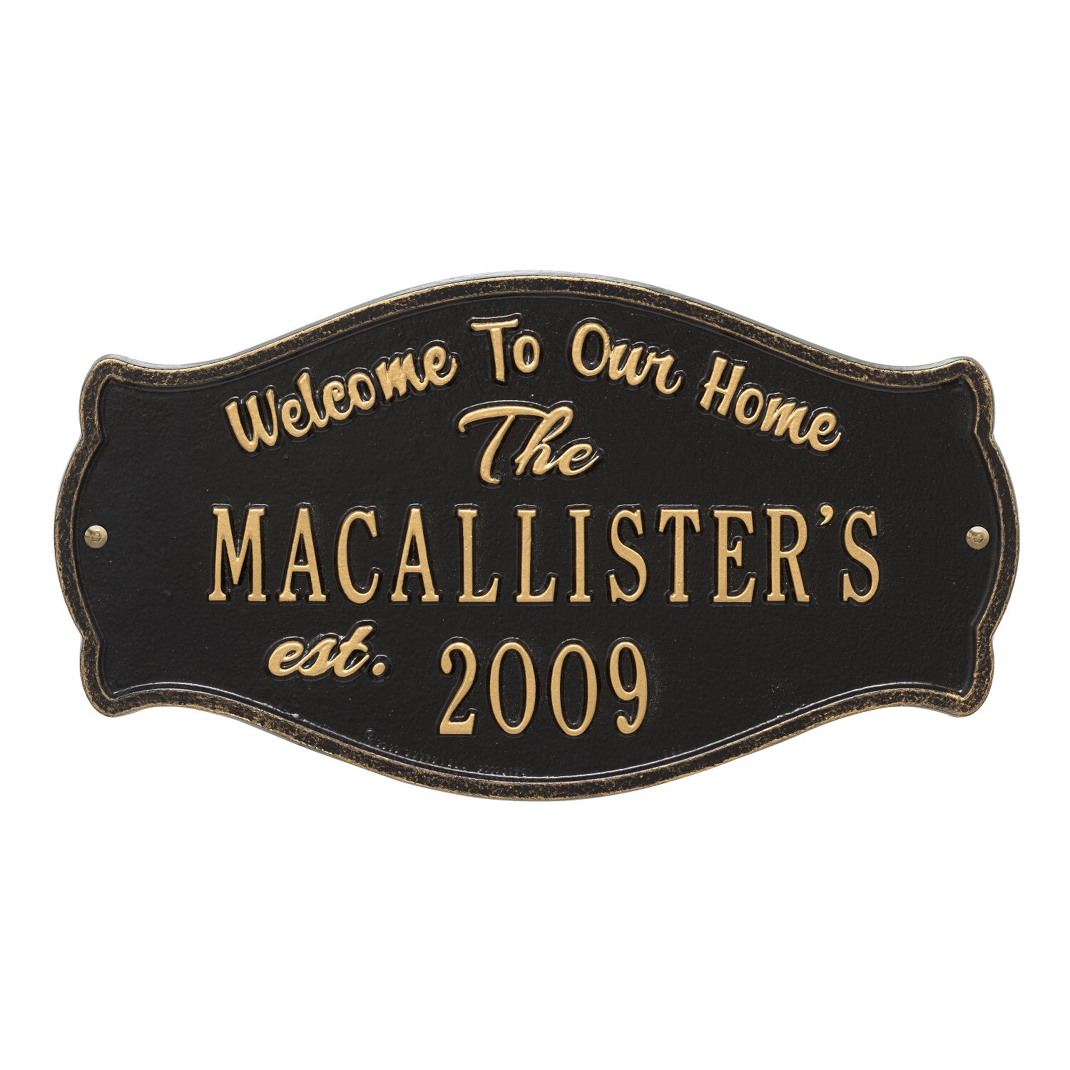 Fluted Arch Welcome Anniversary Plaque