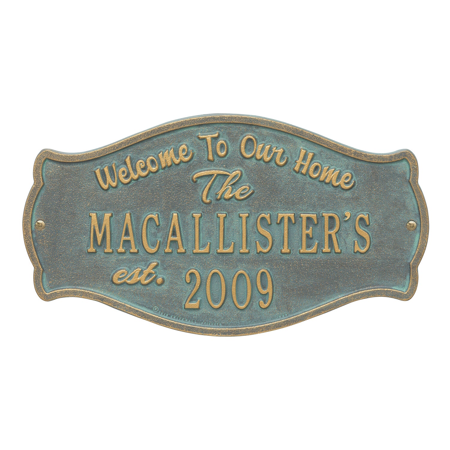 Fluted Arch Welcome Anniversary Plaque
