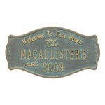 Fluted Arch Welcome Anniversary Plaque