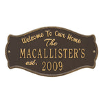 Fluted Arch Welcome Anniversary Plaque