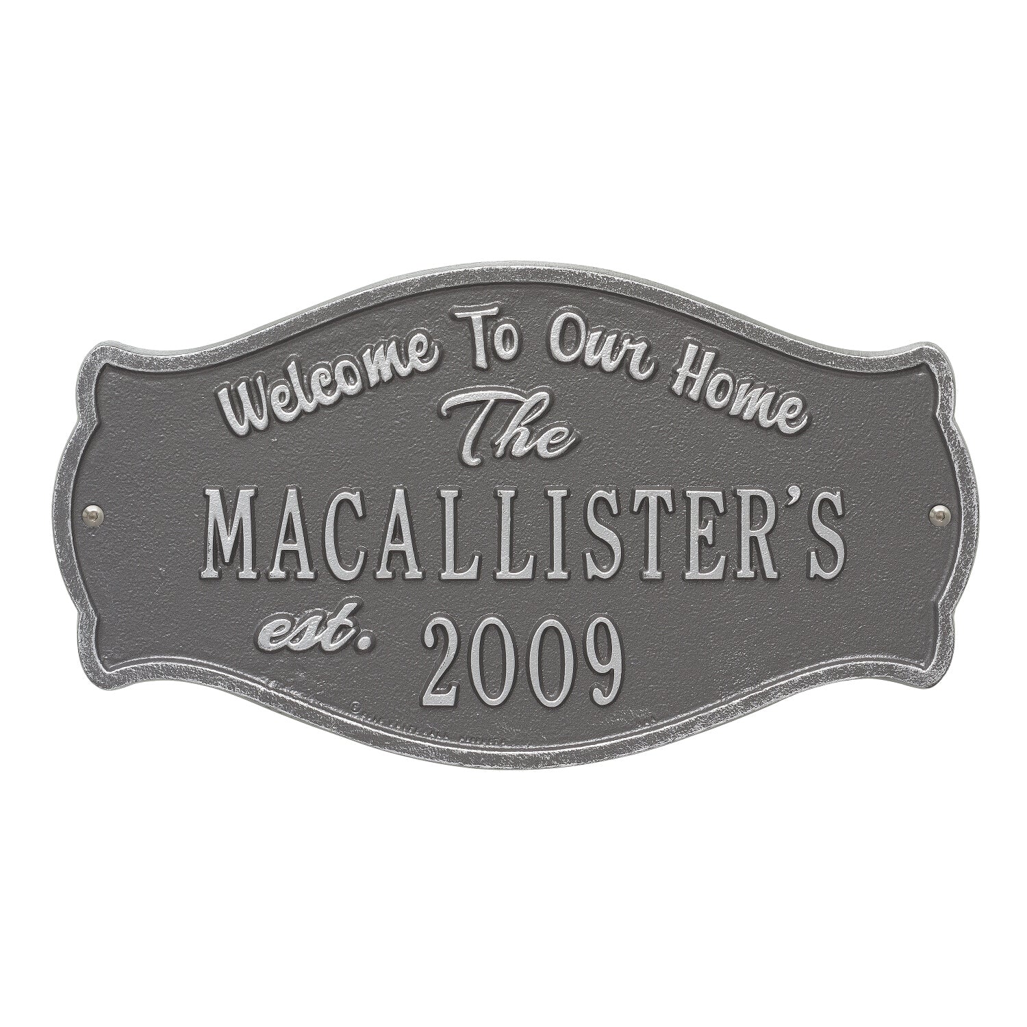Fluted Arch Welcome Anniversary Plaque