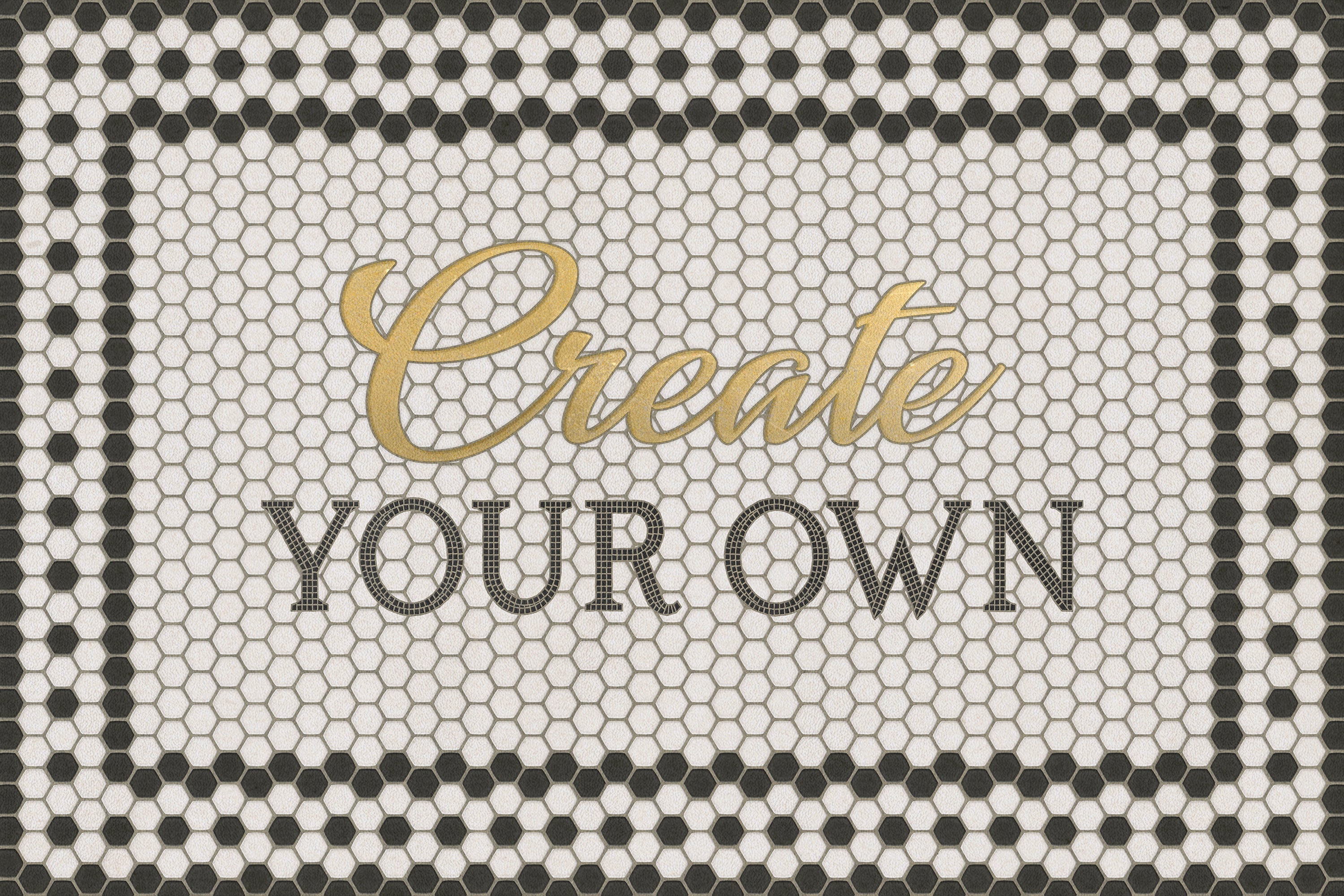 Mosaic - 8th Avenue - Custom With Gold Script