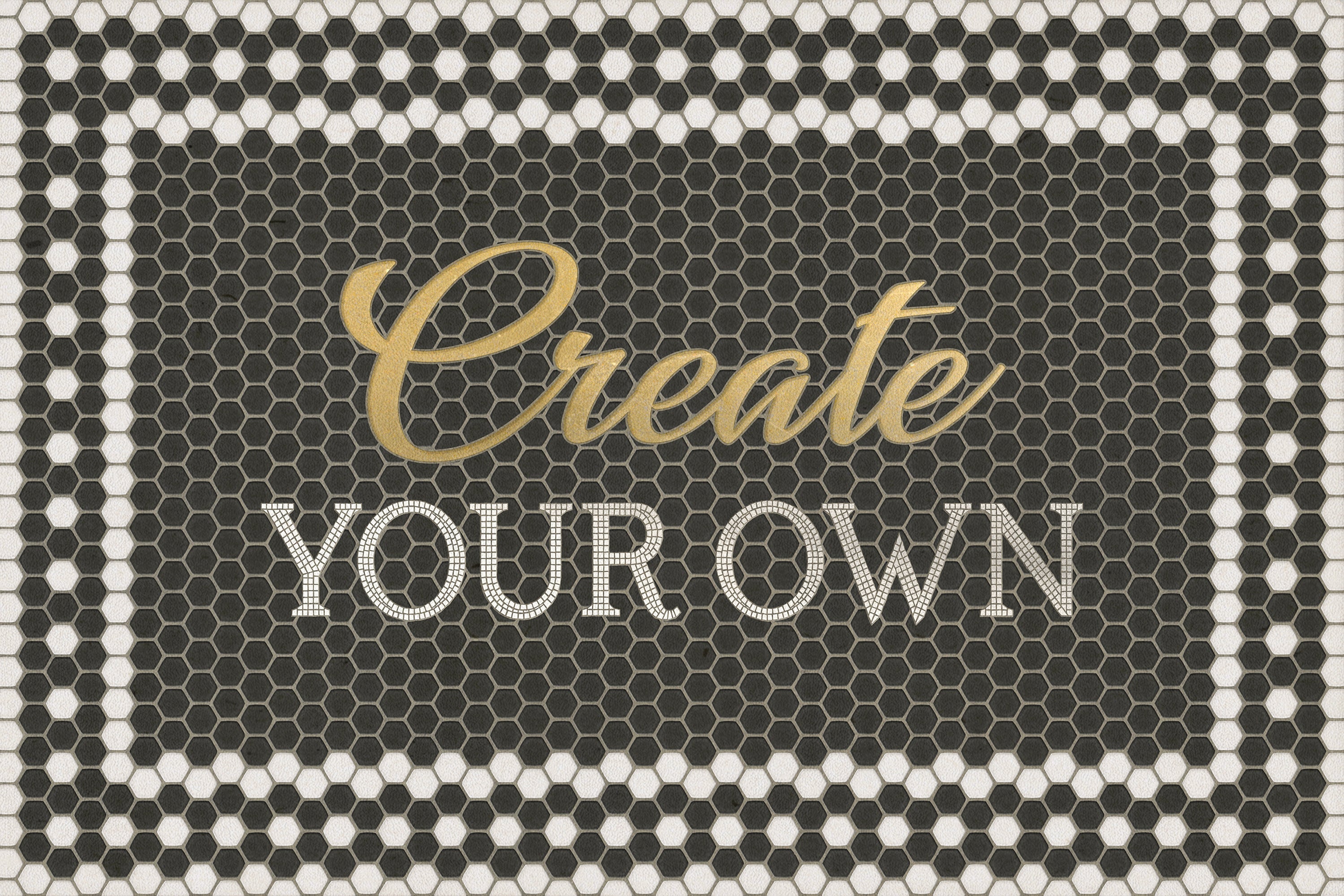 Mosaic - 46th Street - Custom With Gold Script