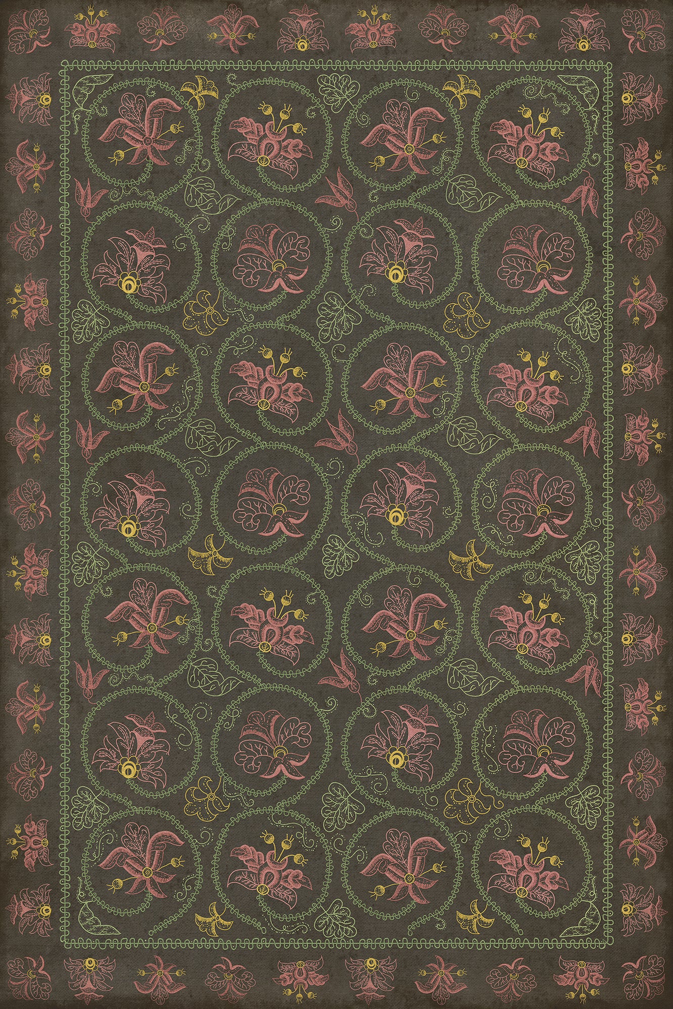 Williamsburg - Crewelwork - Dianthus