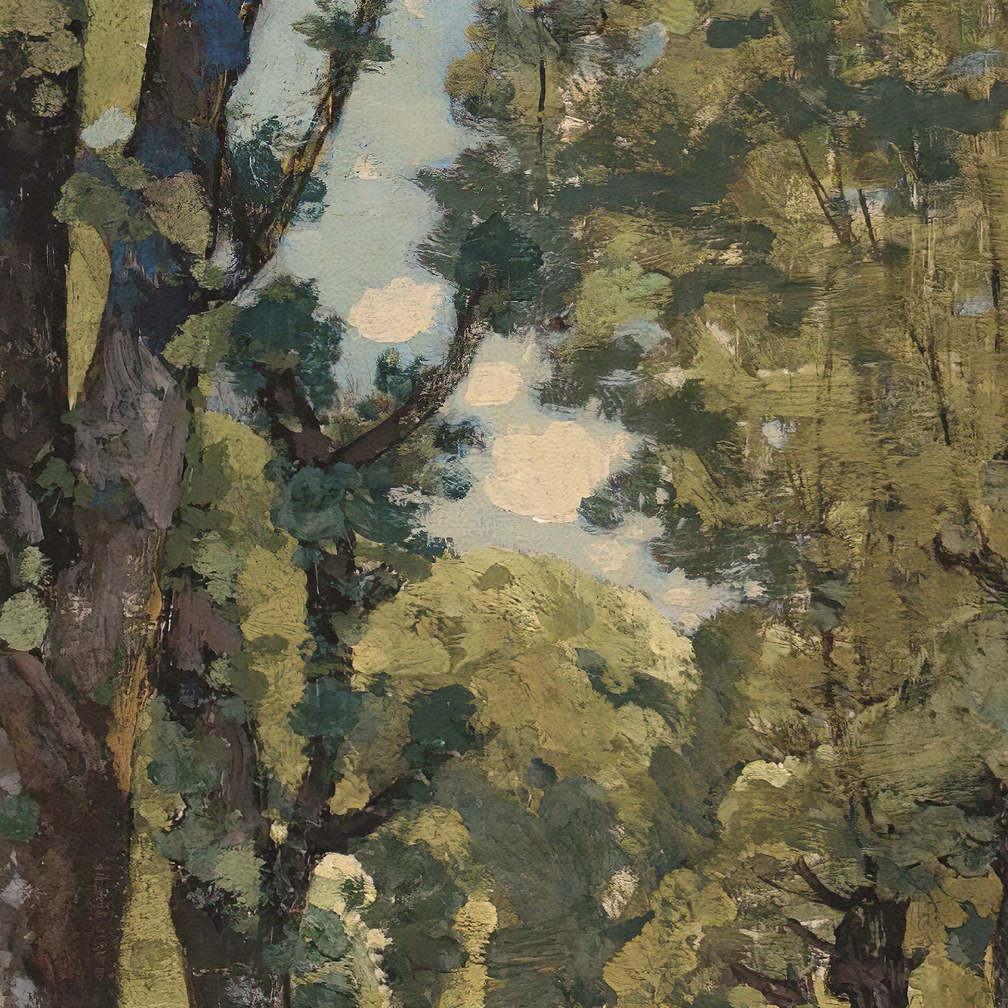 Old Masters Collection - Sunlit Woodland Path 1887 Henri Joseph Harpignies