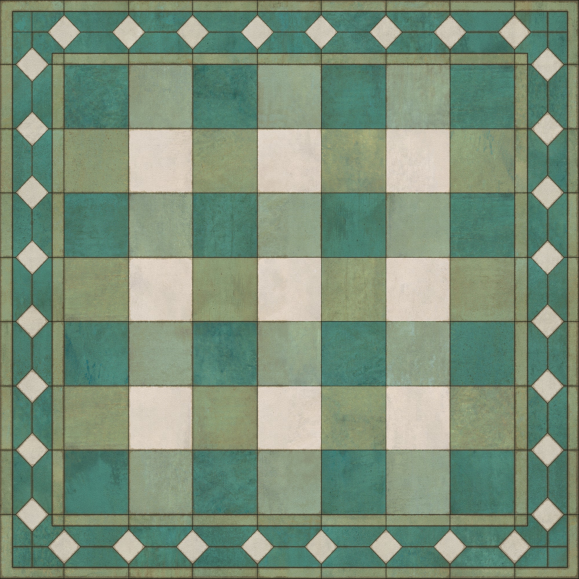 Williamsburg - Gingham Tile - Green