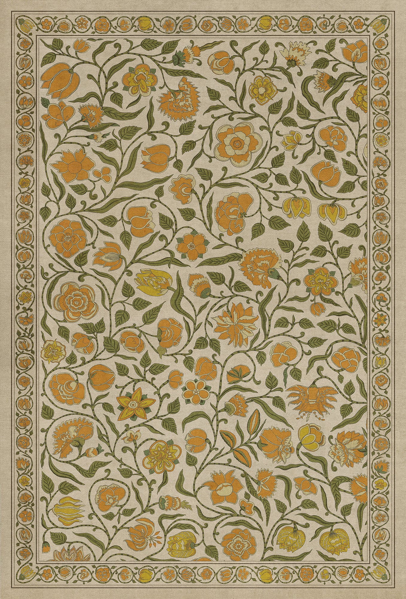 Williamsburg - Antique Floral - A Lane of Yellow