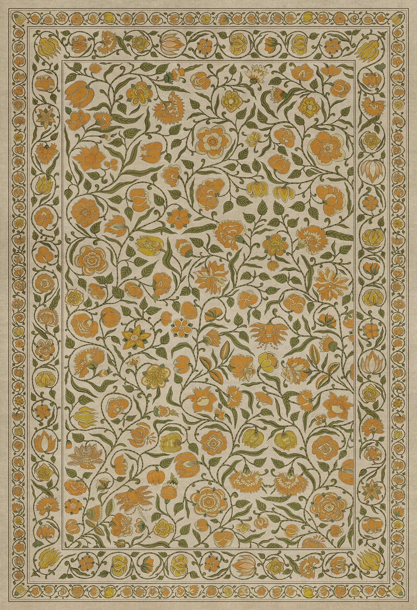 Williamsburg - Antique Floral - A Lane of Yellow