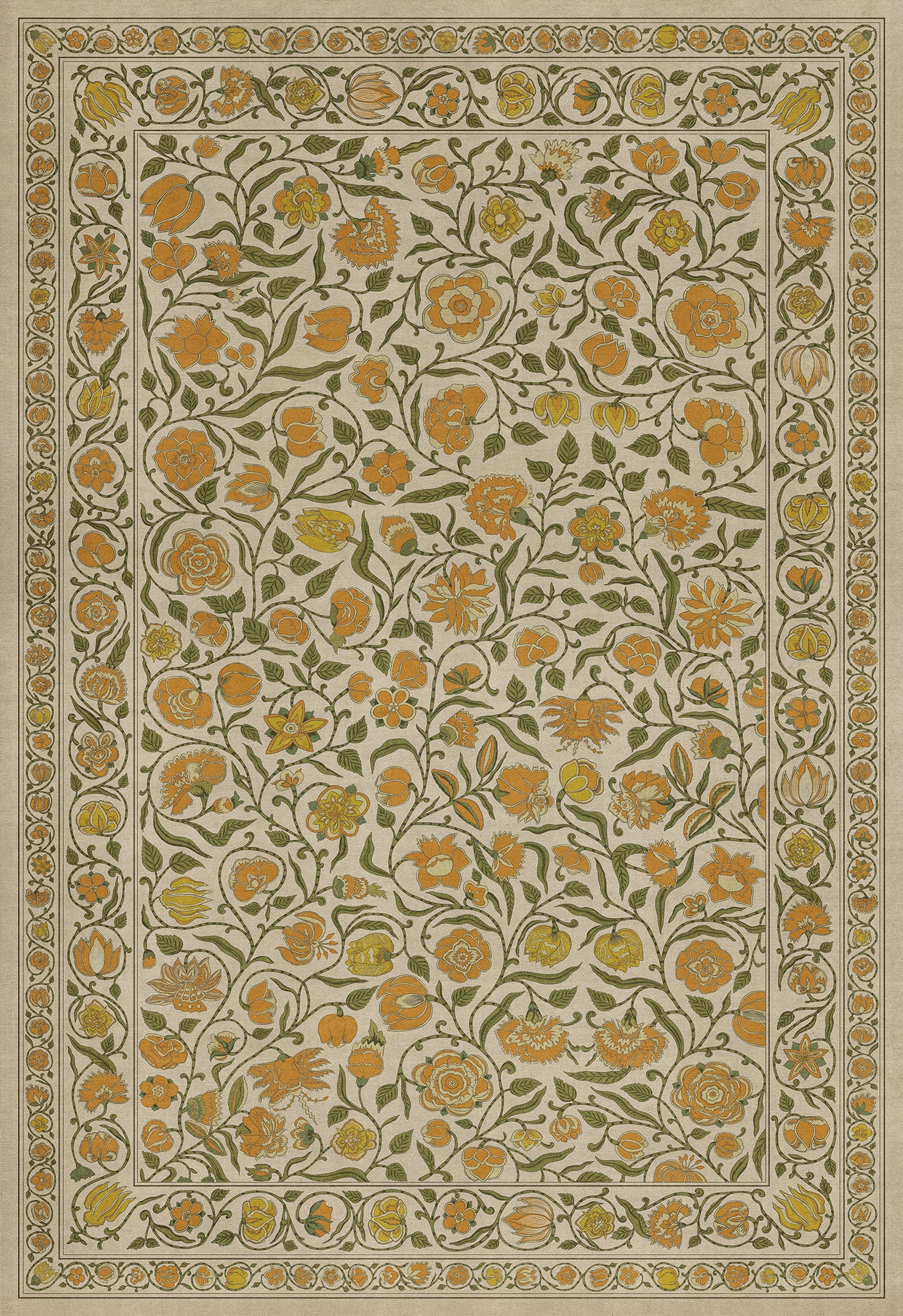 Williamsburg - Antique Floral - A Lane of Yellow