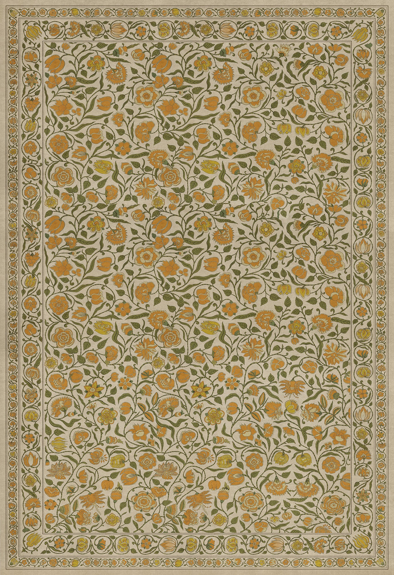 Williamsburg - Antique Floral - A Lane of Yellow