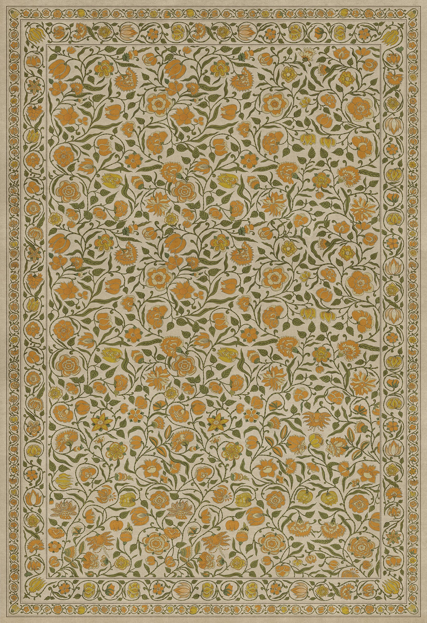 Williamsburg - Antique Floral - A Lane of Yellow