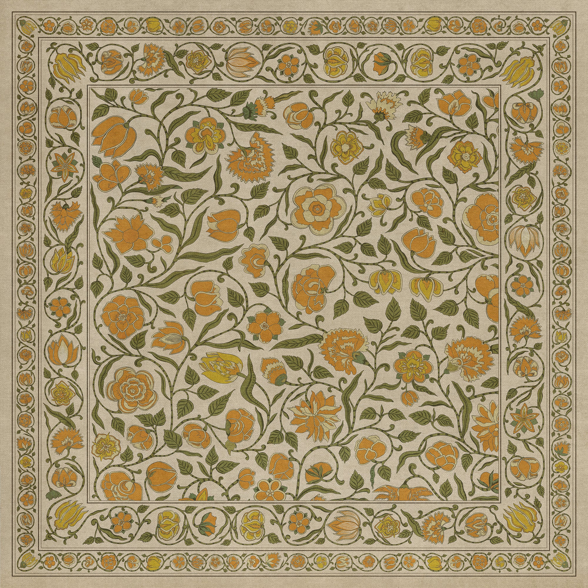 Williamsburg - Antique Floral - A Lane of Yellow