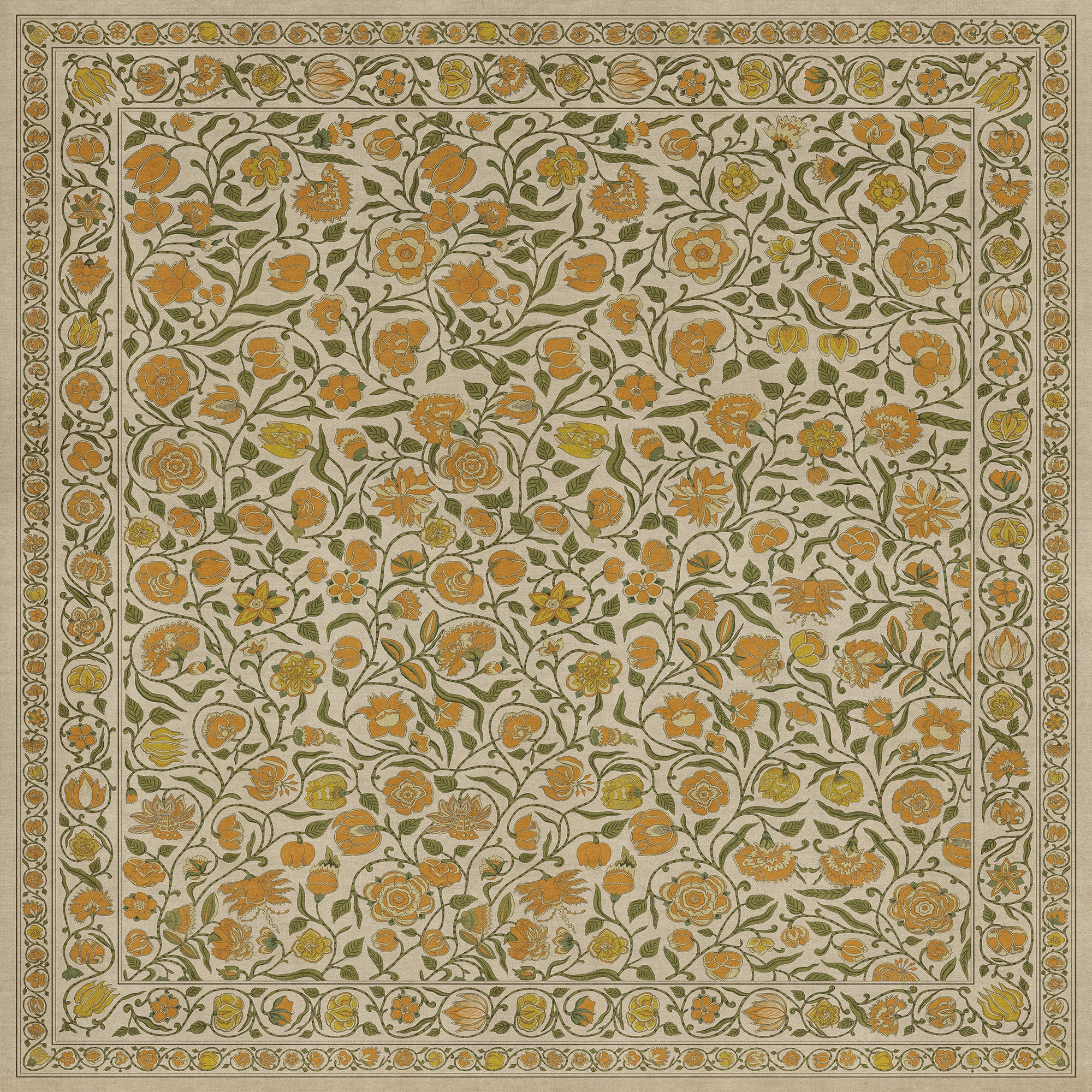 Williamsburg - Antique Floral - A Lane of Yellow