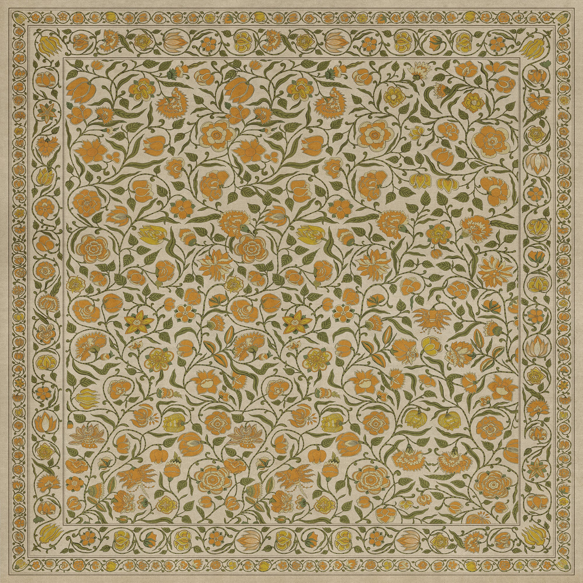 Williamsburg - Antique Floral - A Lane of Yellow