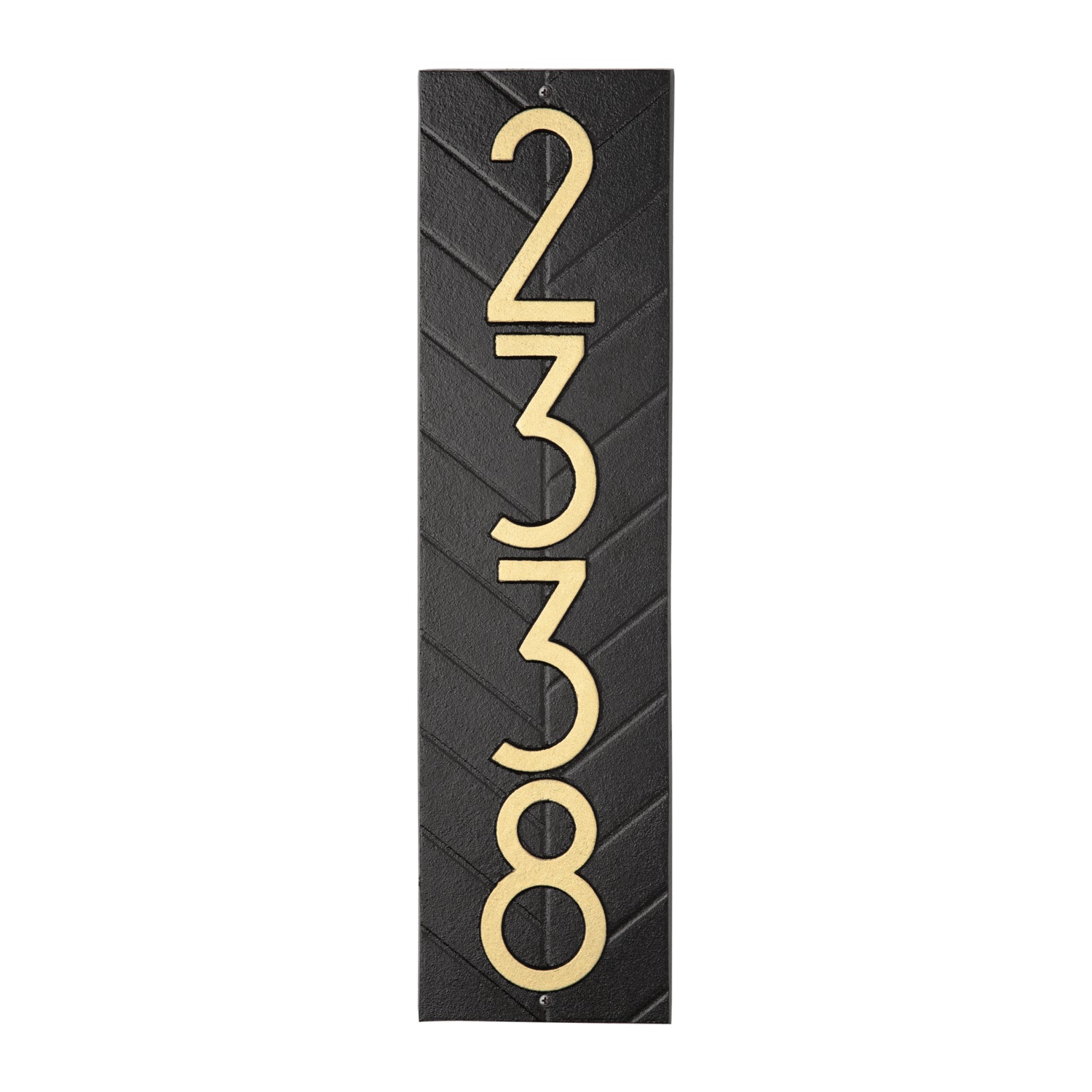 Mid-Century Modern Herringbone Vertical Wall Plaque