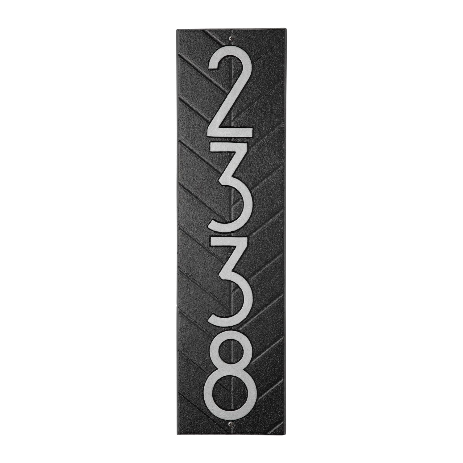 Mid-Century Modern Herringbone Vertical Wall Plaque