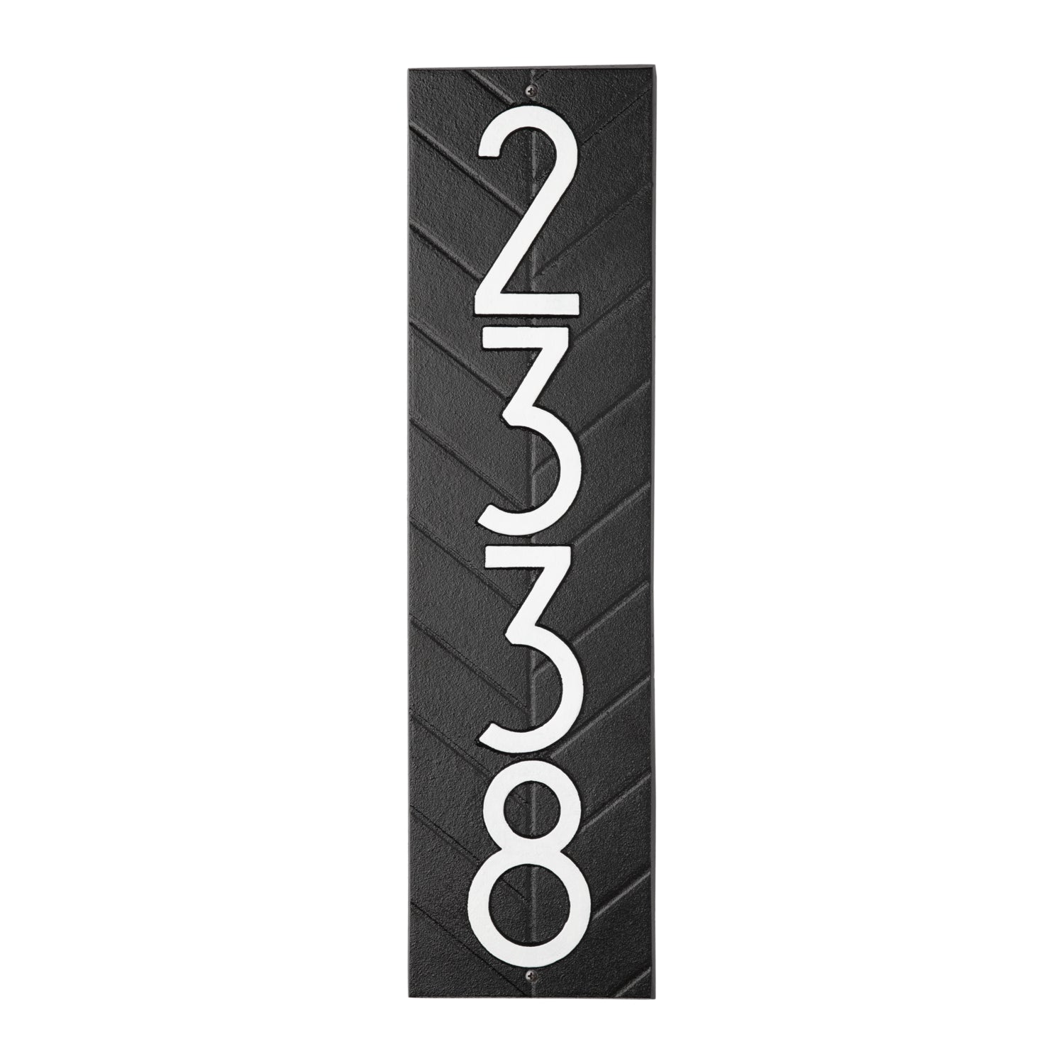 Mid-Century Modern Herringbone Vertical Wall Plaque