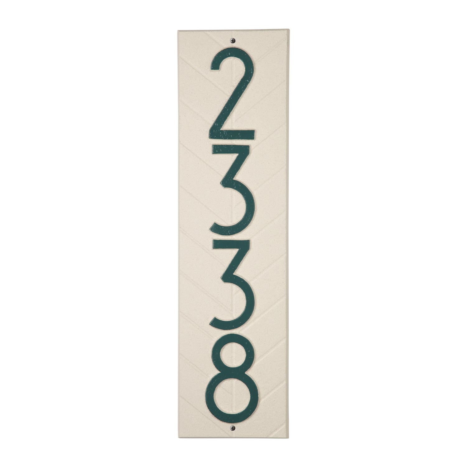 Mid-Century Modern Herringbone Vertical Wall Plaque