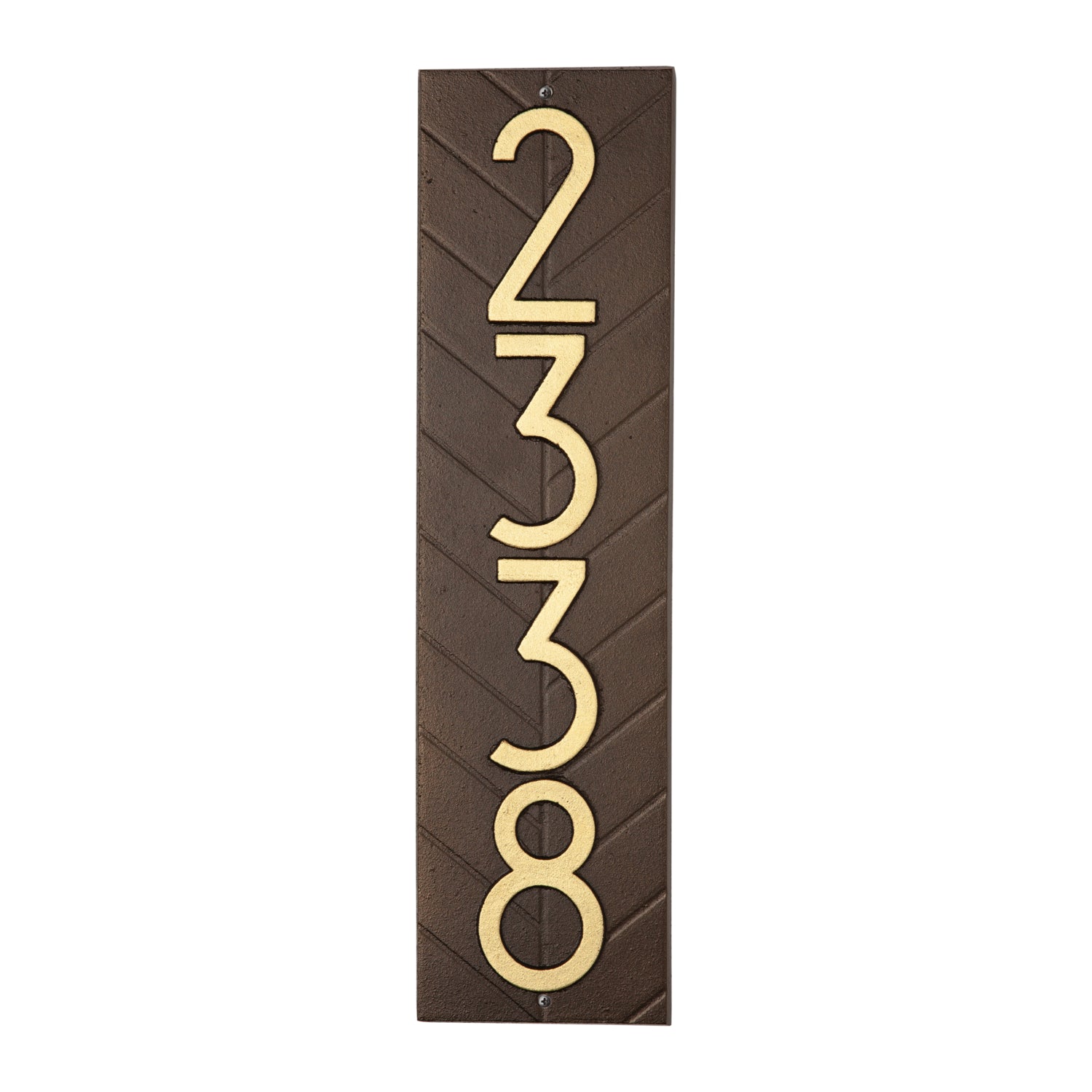 Mid-Century Modern Herringbone Vertical Wall Plaque