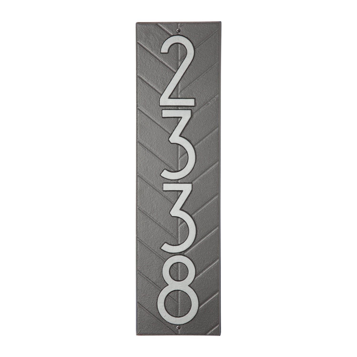 Mid-Century Modern Herringbone Vertical Wall Plaque