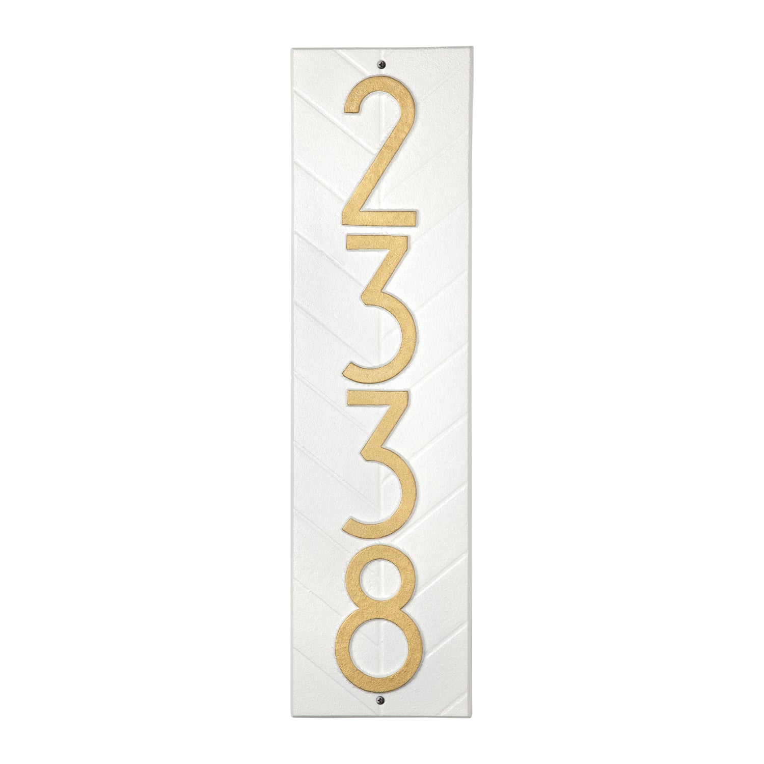 Mid-Century Modern Herringbone Vertical Wall Plaque