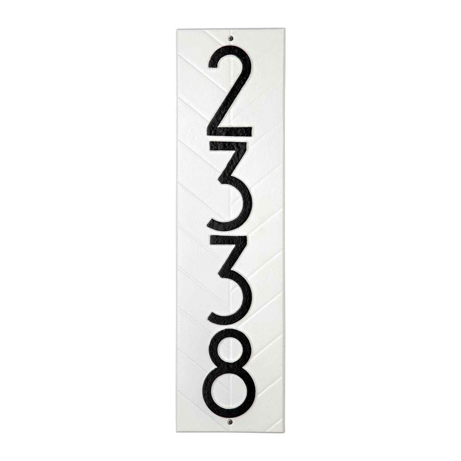 Mid-Century Modern Herringbone Vertical Wall Plaque