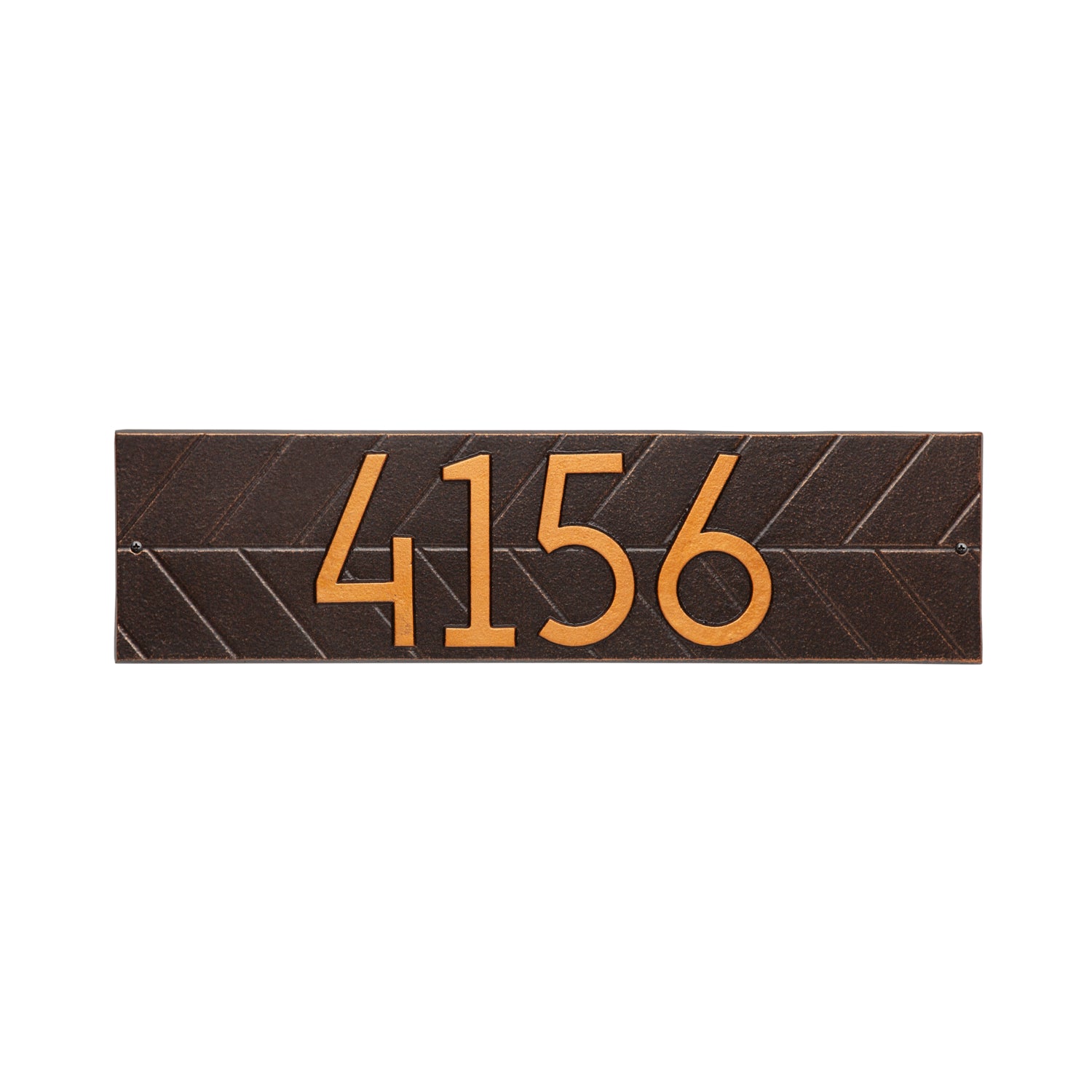 Mid-Century Modern Herringbone Horizontal Wall Plaque