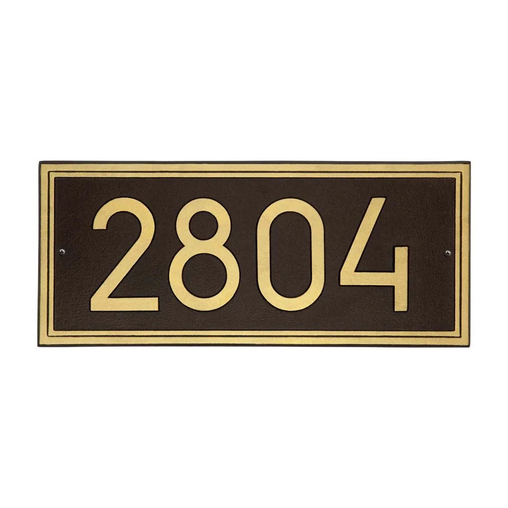 Double Line Modern Font Estate Wall Plaque