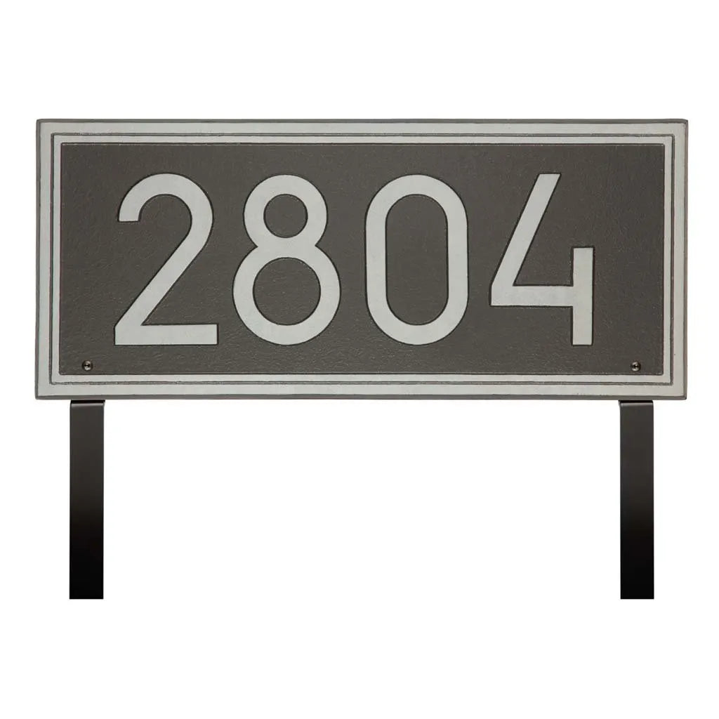 Double Line Modern Font Estate Lawn Plaque