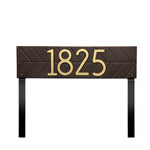 Mid-Century Modern Herringbone Horizontal Lawn Plaque