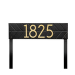 Mid-Century Modern Herringbone Horizontal Lawn Plaque