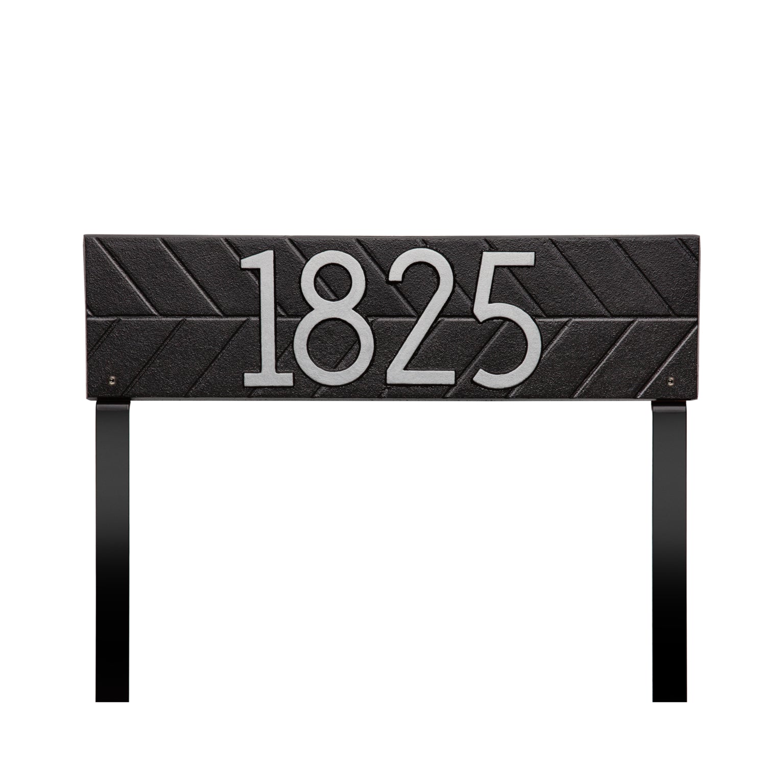 Mid-Century Modern Herringbone Horizontal Lawn Plaque