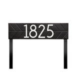 Mid-Century Modern Herringbone Horizontal Lawn Plaque