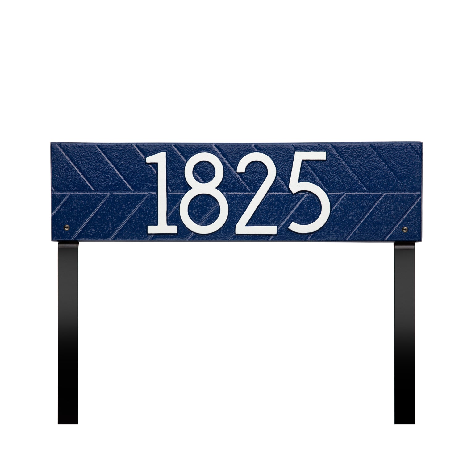 Mid-Century Modern Herringbone Horizontal Lawn Plaque