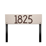 Mid-Century Modern Herringbone Horizontal Lawn Plaque